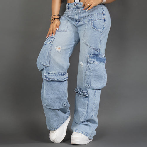 Jean Crystal Cargo  - Marca T