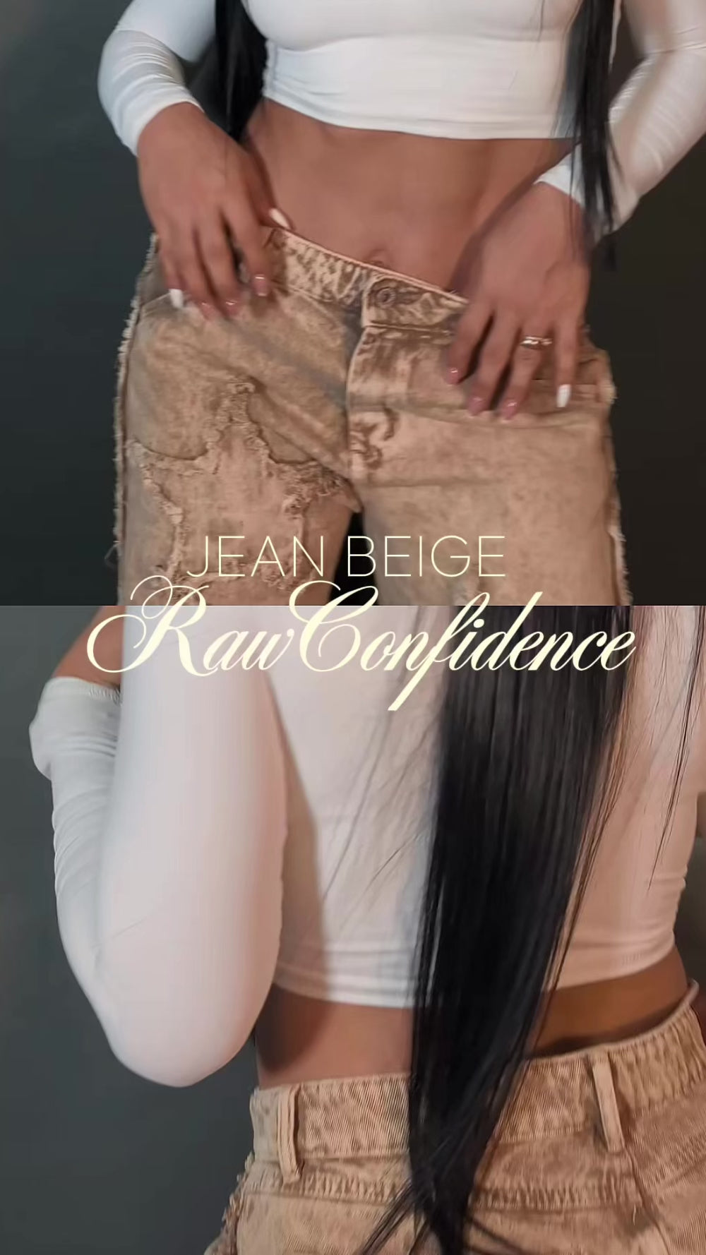Jean Beige “Raw Confidence” – Marca T